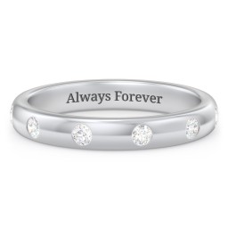 Flush Set Diamond Eternity Wedding Band