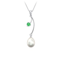 Freshwater Pearl Vine Pendant in 925 Sterling Silver