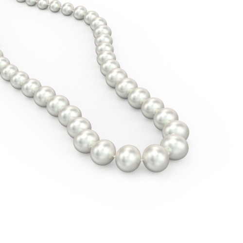 Graduated Freshwater Pearl Necklace With Sterling Silver Clasp