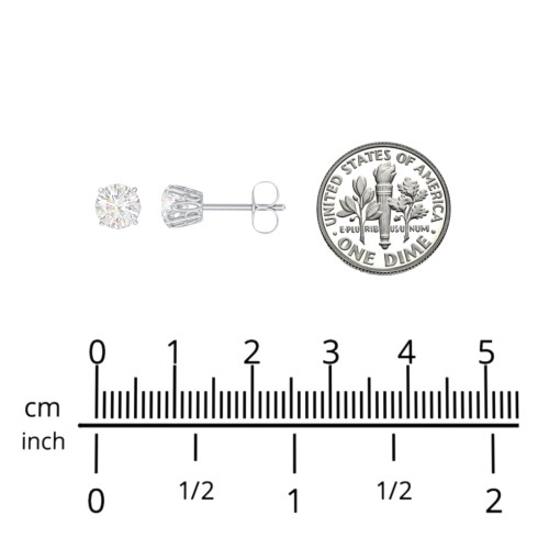 1 Carat Solitaire Stud Earrings