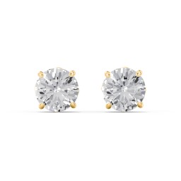 1 Carat Solitaire Stud Earrings