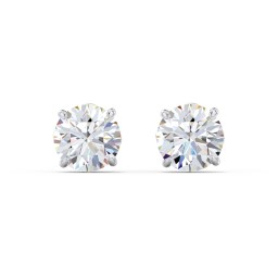 1 Carat Solitaire Stud Earrings in 925 Sterling Silver
