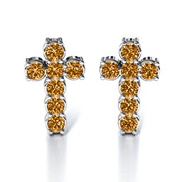 "I Believe" Cross Earrings in 925 Sterling Silver