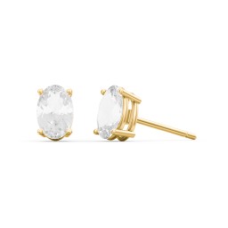 Classic Oval Birthstone Stud Earrings