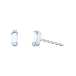 Classic Baguette Cut Stud Earrings in 925 Sterling Silver with Aquamarine