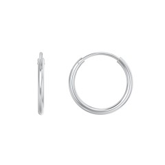 Medium Sterling Silver Endless Hoop Earrings