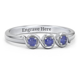 Triple Wave Ring in 925 Sterling Silver