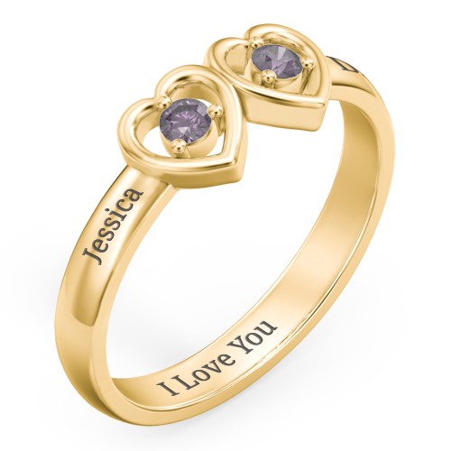 Kissing Hearts Ring