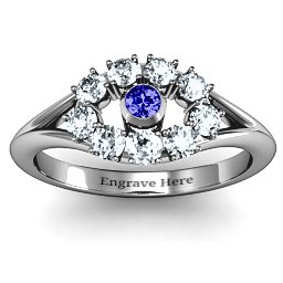 3 to 10 Stone "Solar" Ring in 925 Sterling Silver