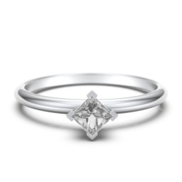 Stacking Ring with Compass Set Princess Gemstone