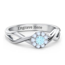 Braided Floral Cluster Ring