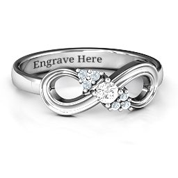 Solitaire Infinity Ring with Accents