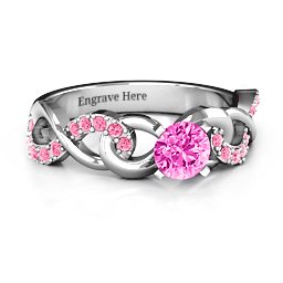 Triple Infinity with Accents Ring