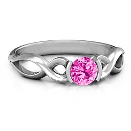 Half Bezel Infinity Ring