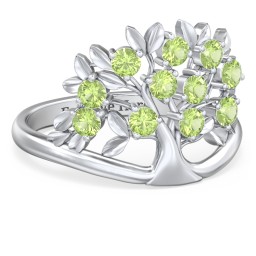 Family Tree Ring in 925 Sterling Silver