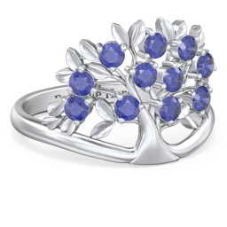 Family Tree Ring in 925 Sterling Silver