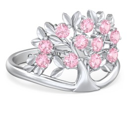 Family Tree Ring in 925 Sterling Silver