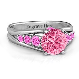 Radiant Love Ring with Collar Gems