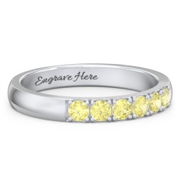 3 - 11 Gemstone Affinity Ring in 925 Sterling Silver with Citrine