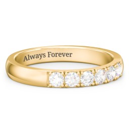 3 - 11 Gemstone Affinity Ring in 10K Solid Yellow Gold with Diamond, Pink Tourmaline, Cubic Zirconia, and Amethyst