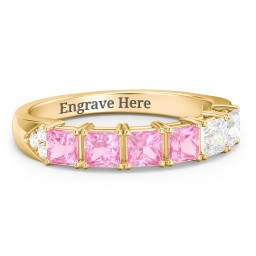 Classic 2-7 Princess Cut Ring with Accents