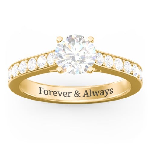 Elegant Duchess Ring with Shoulder Accents