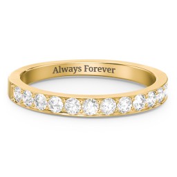 Classic Half Eternity Ring in 10K Solid Yellow Gold