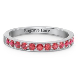 Classic Half Eternity Ring in 925 Sterling Silver