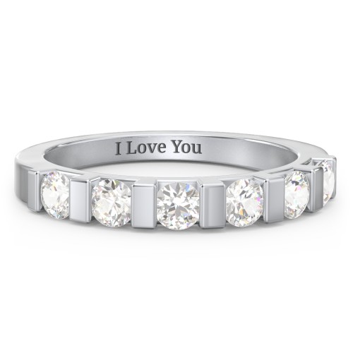 Band of Love Ring – Sterling Silver with Cubic Zirconia
