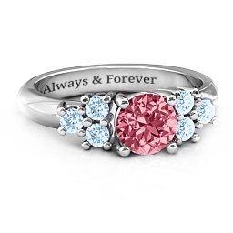 Flourish Engagement Ring in 925 Sterling Silver