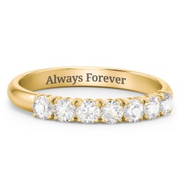 Band of Eternity Ring in 18K Gold Plated Silver