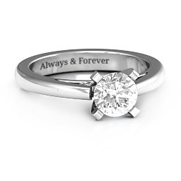 Adoration Solitaire Ring in 925 Sterling Silver