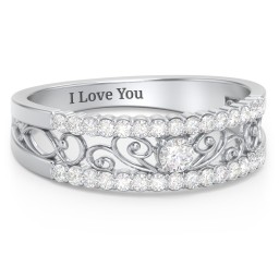 Mesmeric Love Ring in 925 Sterling Silver