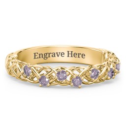 Stones Woven in Love Ring