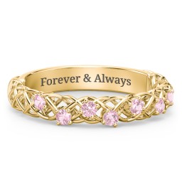 Stones Woven in Love Ring