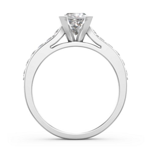 Janelle Princess Cut Ring – 10K White Gold with White Premium Zirconia and Cubic Zirconia