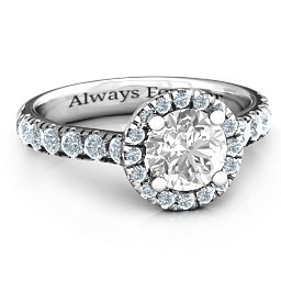 Milana Ring in 925 Sterling Silver with White Premium Zirconia and Diamond
