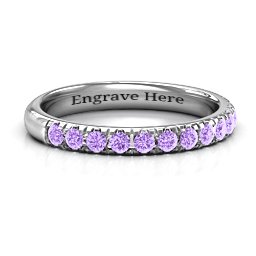 Love All Around Ring in 10K Solid White Gold
