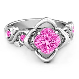 Cushion on Flowers Ring
