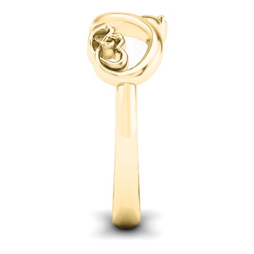 Double the Love Infinity Ring – 10K Yellow Gold with Cubic Zirconia