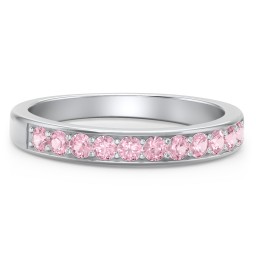 Shadow Band of Stones Ring