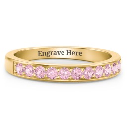 Shadow Band of Stones Ring