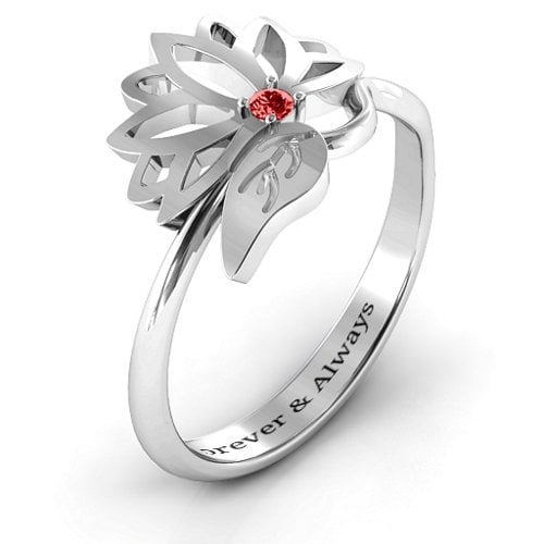 Leaves and Lotus Wrap Ring