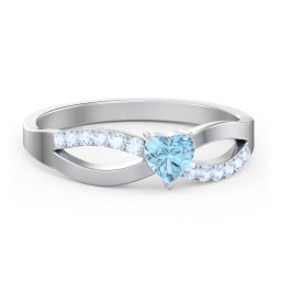 Split Shank Heart Promise Ring