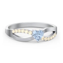 Split Shank Heart Promise Ring