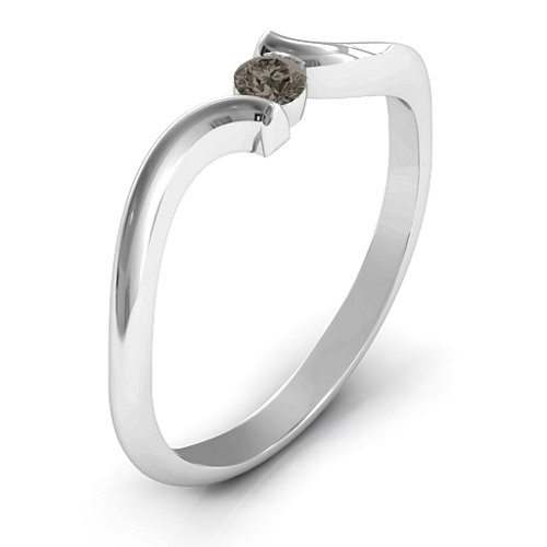 For Always Ring – Sterling Silver with Smokey Quartz