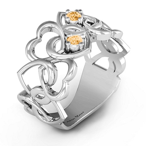 Your Heart and Mine Ring – Sterling Silver with Citrine