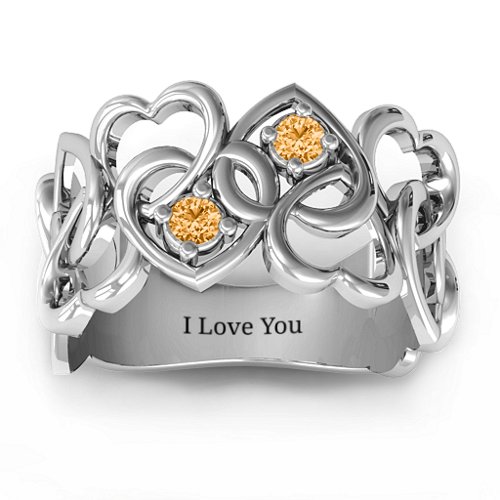 Your Heart and Mine Ring – Sterling Silver with Citrine