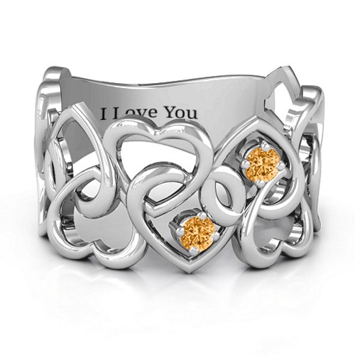 Your Heart and Mine Ring – Sterling Silver with Citrine