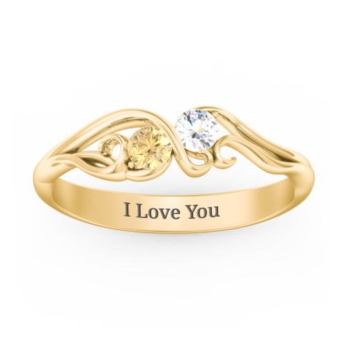 Swirl of Style Birthstone Ring